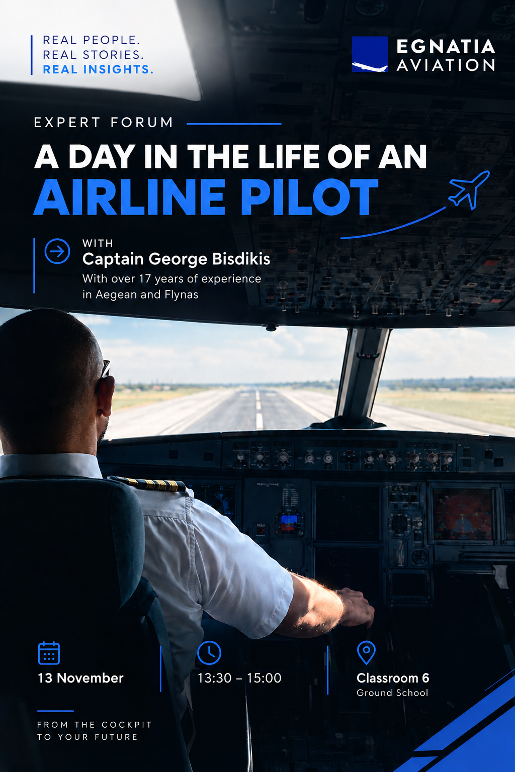 Expert Forum: A Day in the Life of an Airline Pilot with Captain George Bisdikis.